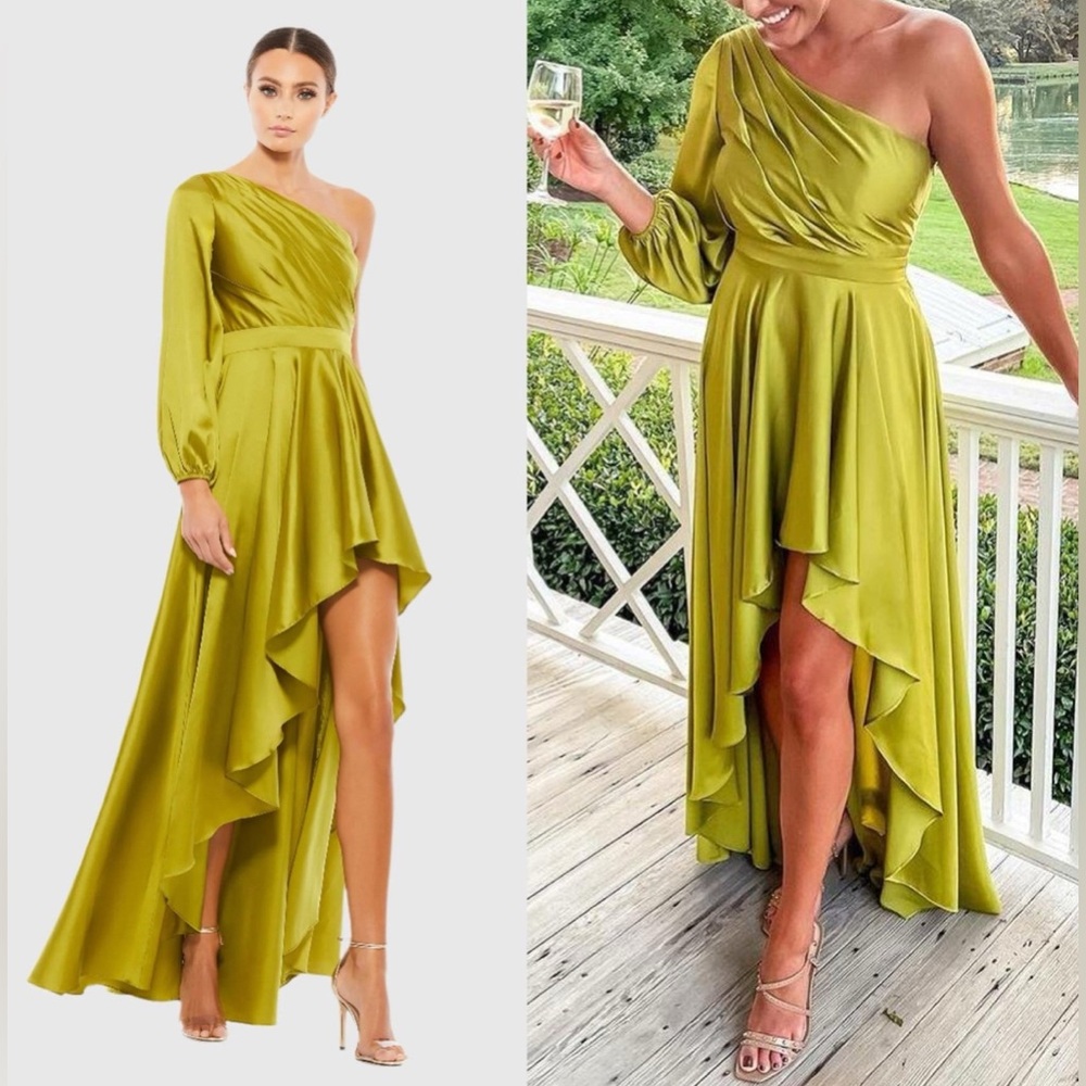 Elegant One-Shoulder Mac Duggal Dress size 6